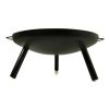 23 Inch Outdoor Fire Pit, Durable Wood Burning Fireplace Bowl with Grill Rack for Patio Garden, Backyard, Porch , Camping, BBQ, Picnic Bonfire